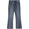 2024 New Male Bell Bottom Denim Trousers High Quality Boot Cut Jeans Men's Clothing Casual Business Flares Pants 5