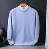 2024 Cashmere Sweater O-neck Pullovers Men's Loose Oversized M-3XL Knitted Bottom Shirt Autumn Winter New Korean Casual Men Top 1