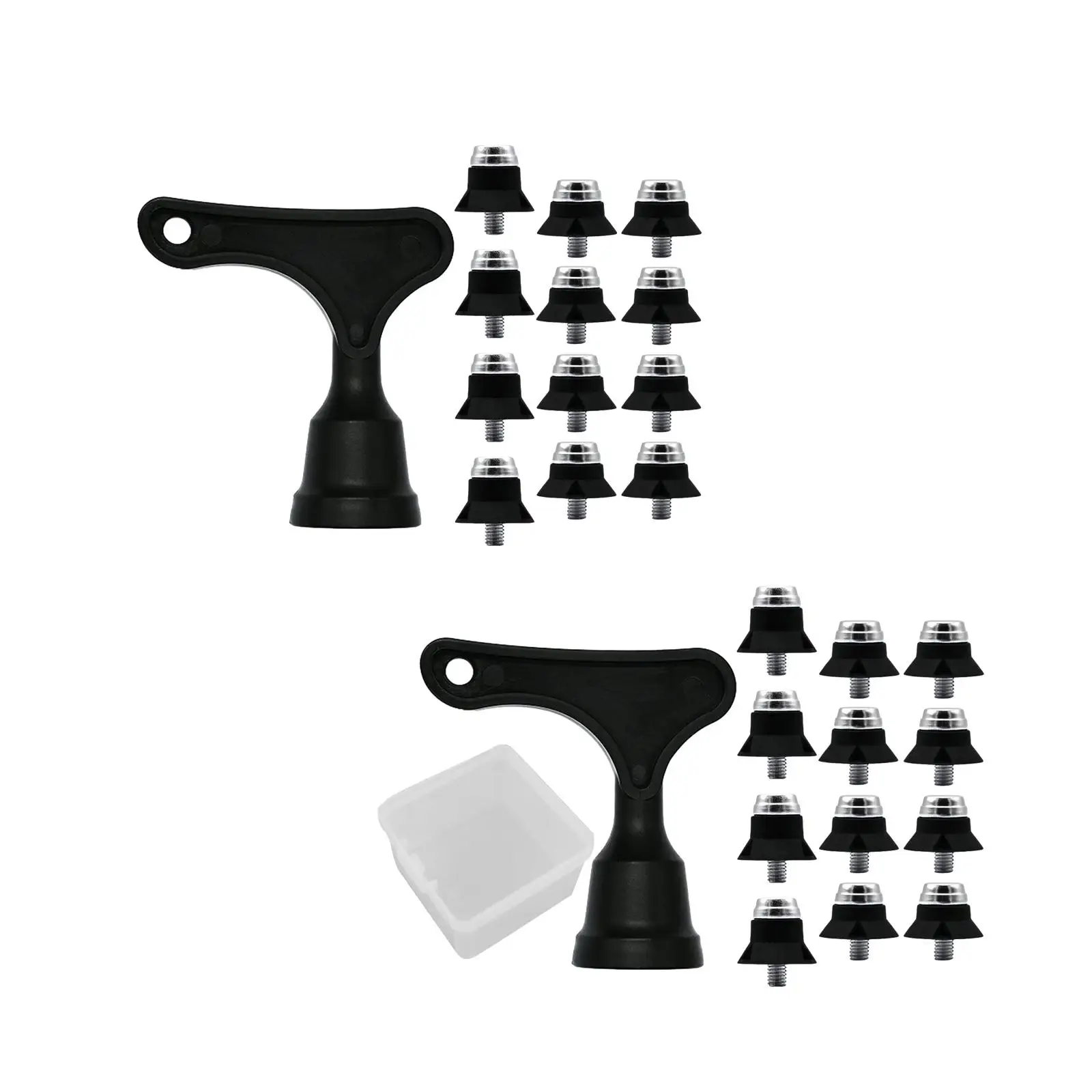 12x Football Shoe Spikes Track Shoes Spikes M5 Threaded Anti Slip Stable Replacement Studs Soccer Boot Cleats for Competition