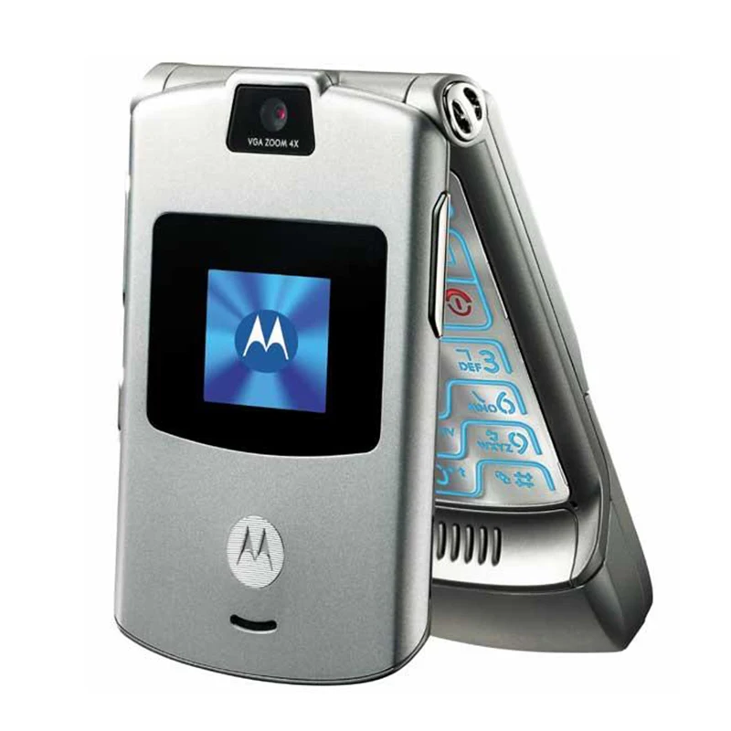Оригинальный Motorola RAZR V3 Classic разблокированный Восстановленный телефон GSM Хорошее