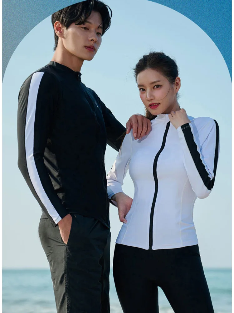Women's Men's Swim Shirts Rash Guard Sun UV Protective T Shirts Quick Dry Tight Fit Water Surfing Swimming Running Tops Swimsuit
