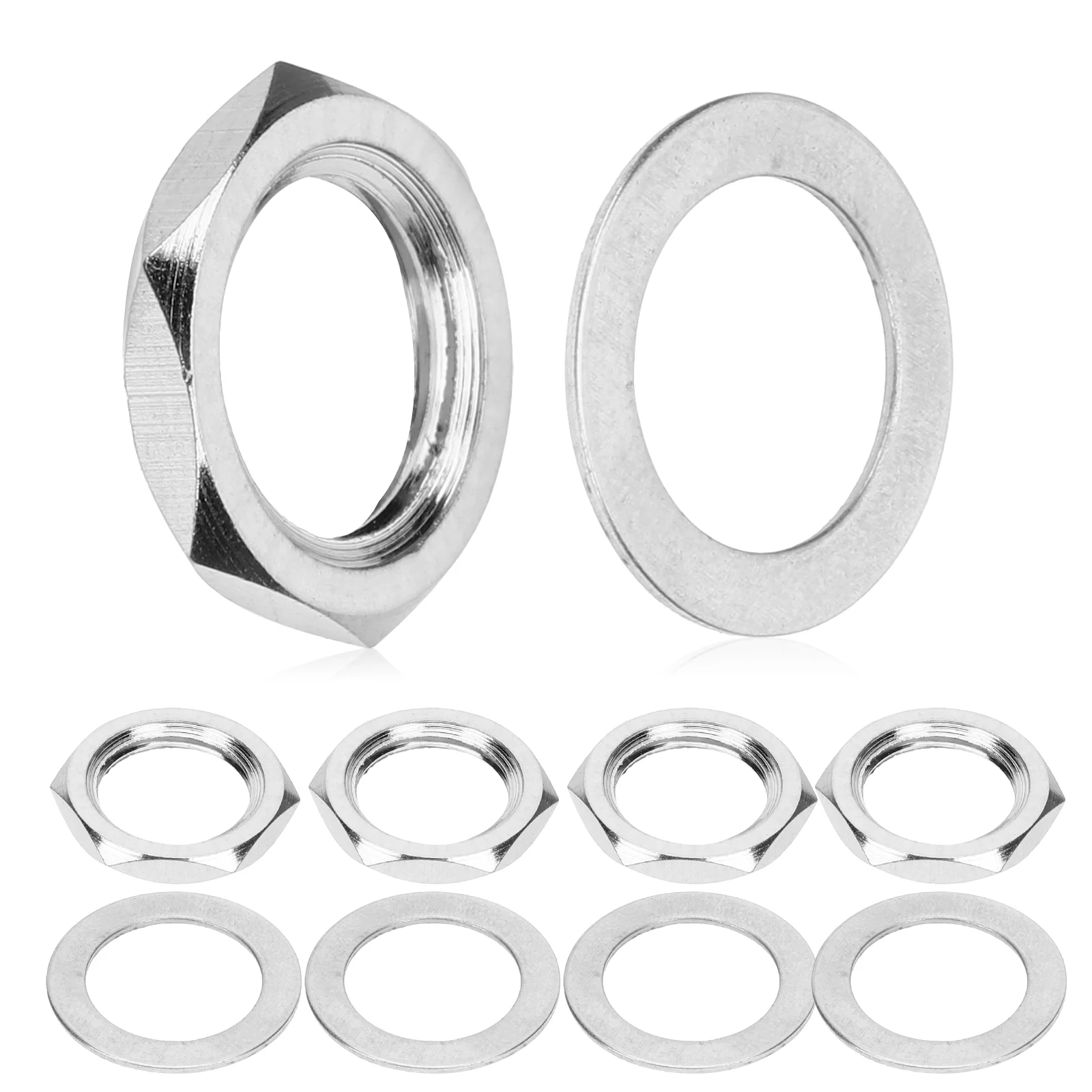 

10 sets of Jack Socket Connector Nuts Washers Electric Guitar Replaceable Parts