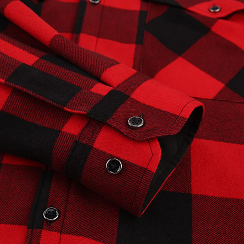 Men's Flannel Plaid Hooded Shirt - Warm and Comfortable Casual Fashion