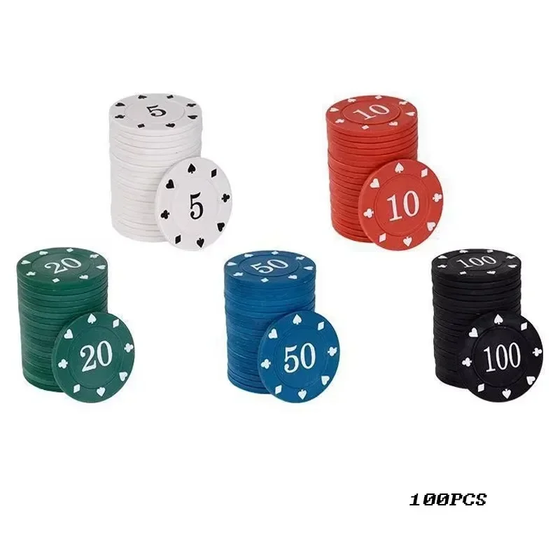 100PCS Poker Chip Set with Organizer for Texas Hold&rsquo;em Blackjack Boardroom Recreation Entertainment Poker Accessories poker chips