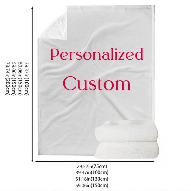 Personalized Custom Blanket with Photo - Unique Gift for Boyfriend Birthday Girls Dogs Guest Celebration Soft Comforter Throw 3
