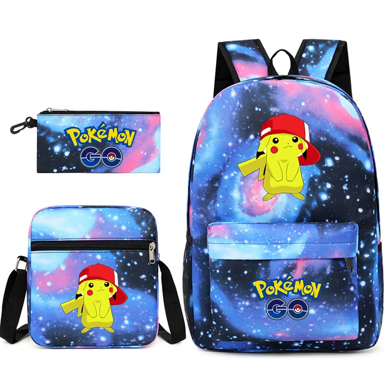 

Star Pokemon Pokemon Pokemon Backpack Primary and Middle School Students Schoolbag Boys Girls Anime Cartoon School Bag Mochila