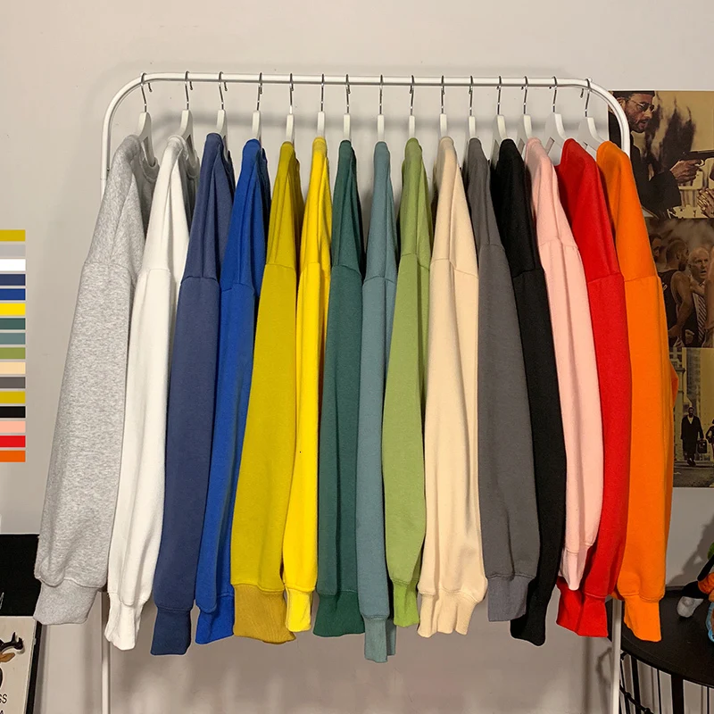 

Fleece Hoodies Sweatshirts Women Fashion Solid Color Casual Clothing Hip Hop New Brand Pullovers Harajuku Female Streetwear