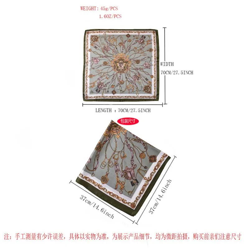 1PC frauen Sommer Strand Zubehör Mode Satin Quadrat Schal 70*70 zoll Multi-verwenden Kopftuch Party Verwenden vielseitig Haar Handtuch – Detail 7
