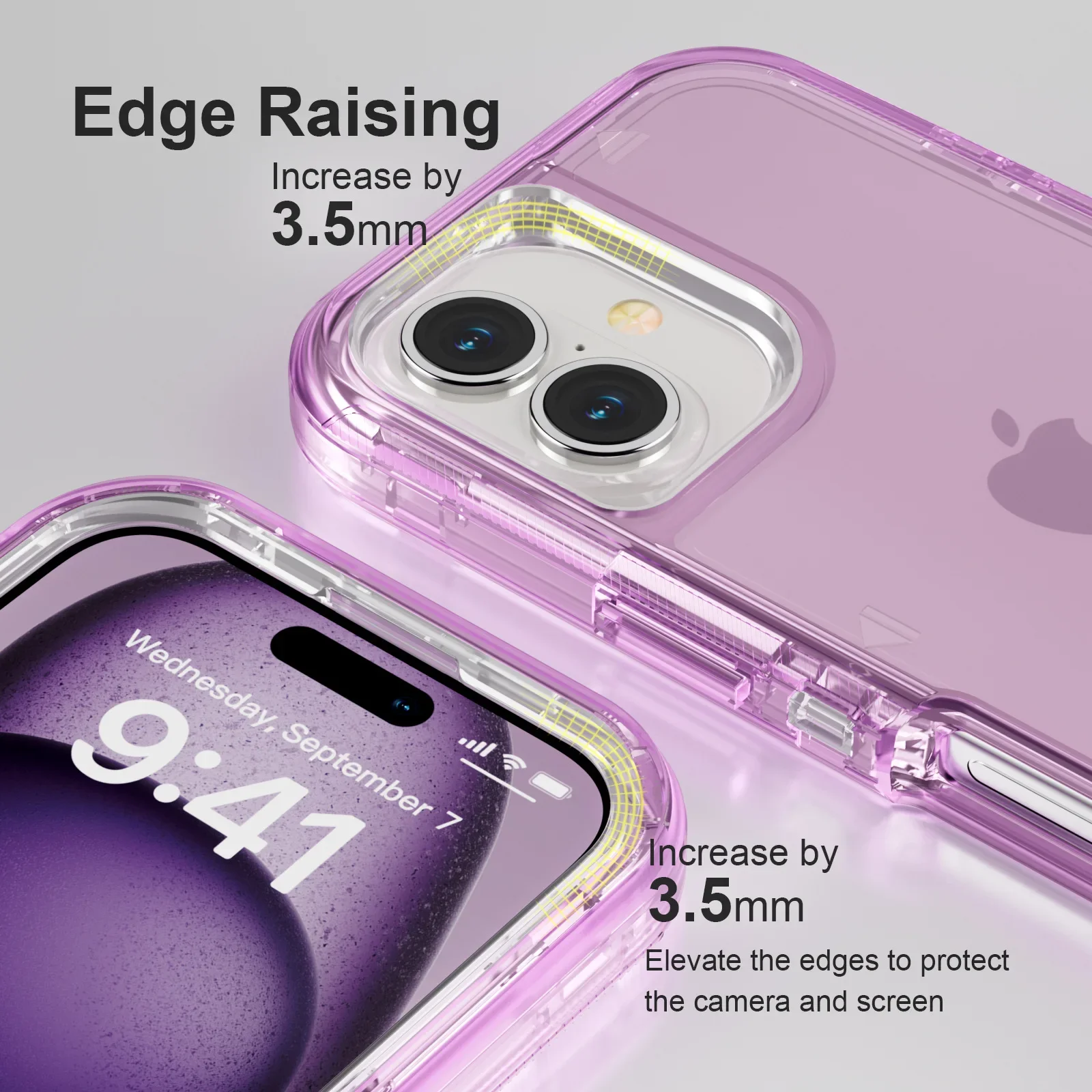 Ultra-Durable Clear Transparent Thick Phone Case - Heavy Duty Shockproof Hard Cover
