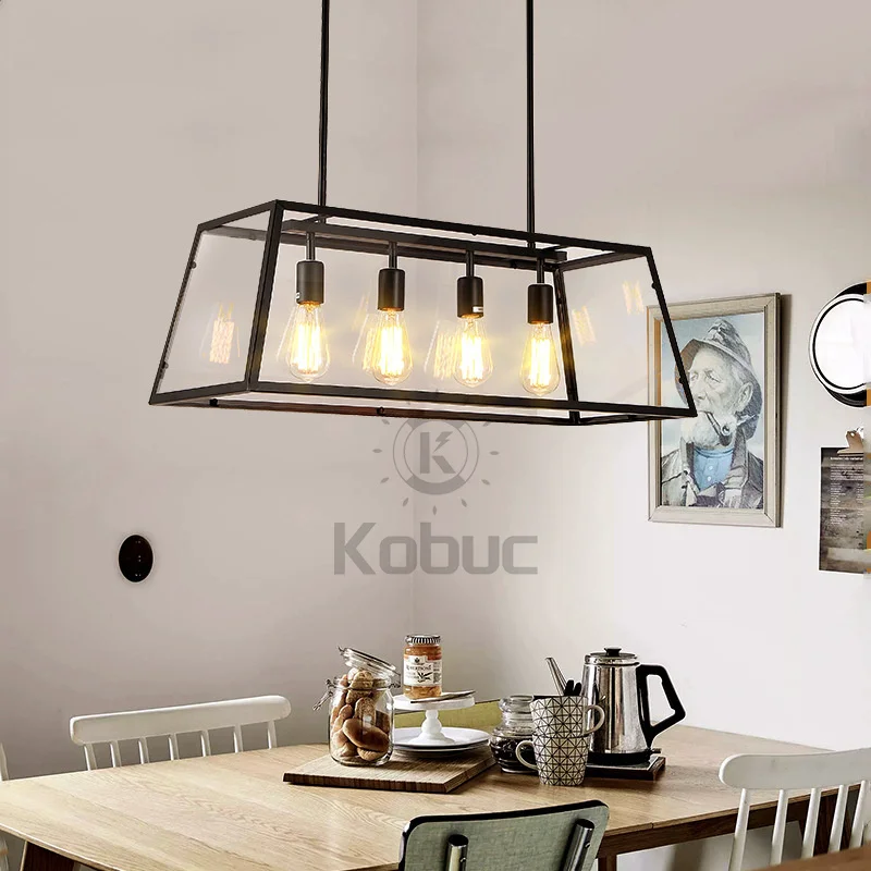 6 Lumières Noir Rétro Industriel Vintage Lustre Bougie Lumière Réglable Hauteur Ferme Pendentif Lumière Pour Salle De Bains Cuisine Salon Foyer