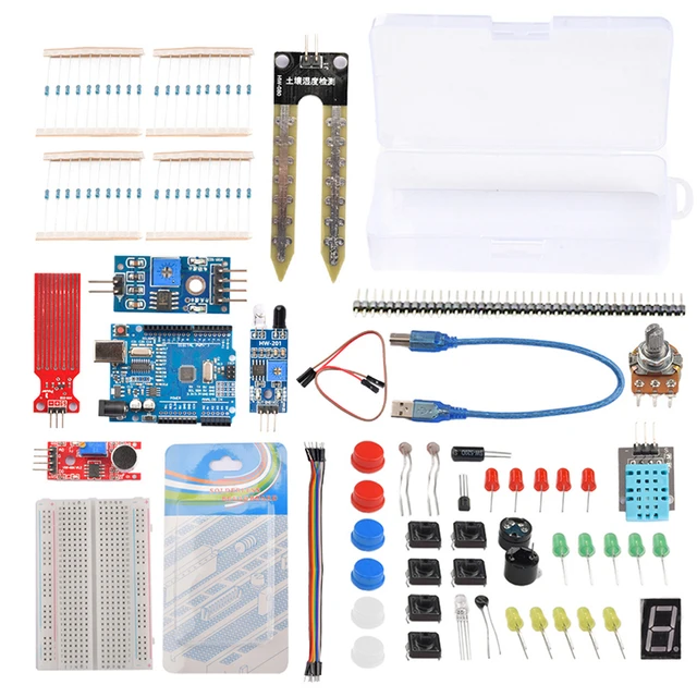 Basic Starter Kit For Arduino Uno Set R3 Diy Kit - R3 Board / Breadboard +  Retail Box - Integrated Circuits - AliExpress