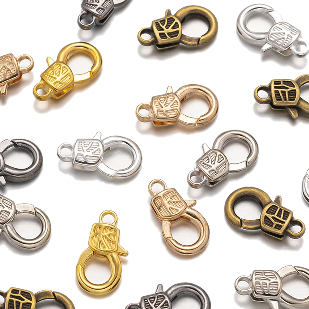 20 Stück Vintage Antik-Metall-Karabinerhaken, drehbare Karabinerhaken für Schmuckherstellung, Schlüsselanhänger-Verbinder – Detail 3