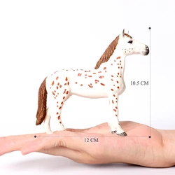 Large Realistic Horse Figurine with Detailed Textures - Farm Animal Toy & Party Decoration (Appaloosa)
