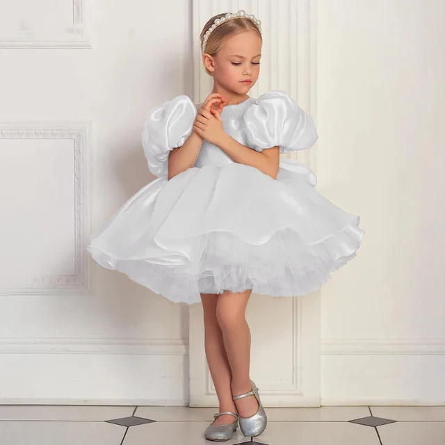 Vestidos Para Niñas Elegantes Vestido Corto De Fiesta Blanco Niña