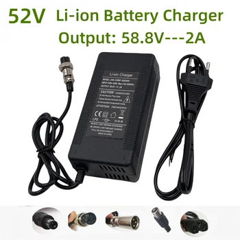 Caricabatterie 52V 2A (58,8 V) per batteria agli ioni di litio da 52V