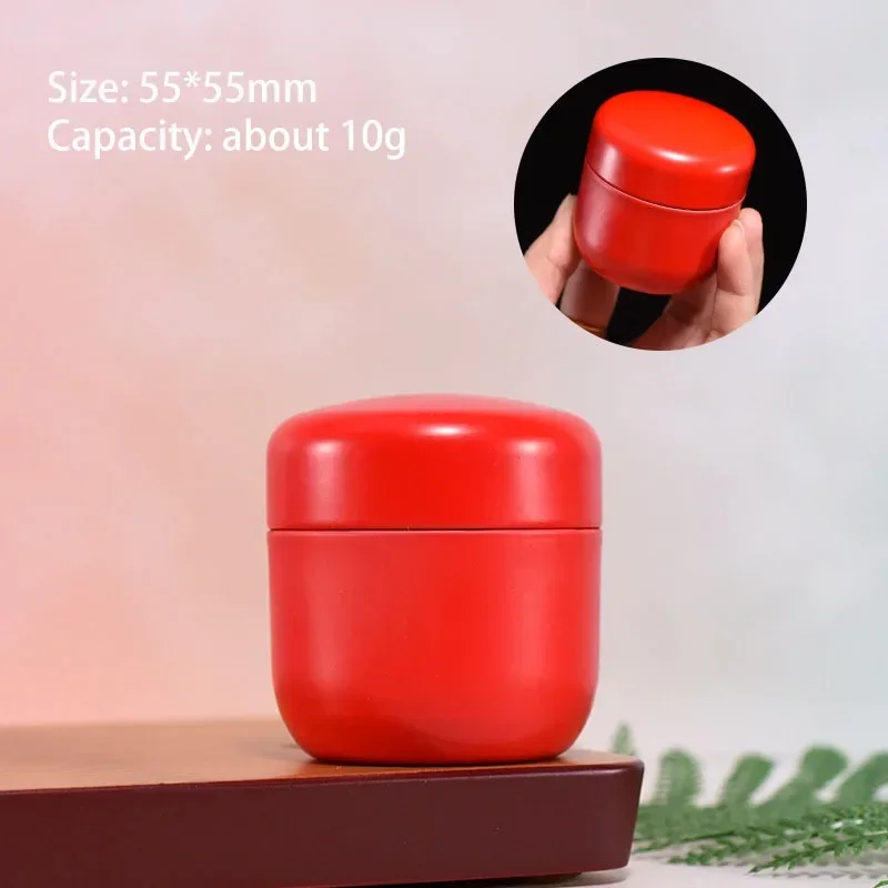 Portable Small Tin Can Business Trip Tinplate Tea Storage Jar Round Sealed Tea Packaging Box Household