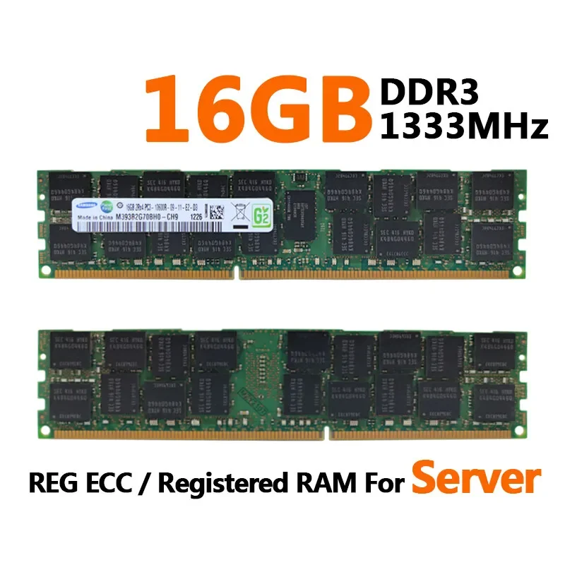 1/4/8PCS Samsung Server Memoria DDR3 16GB 8GB 4GB RAM 1866 1600 1333MHz Server Memory PC3-12800R REG ECC RAM Registered Memory