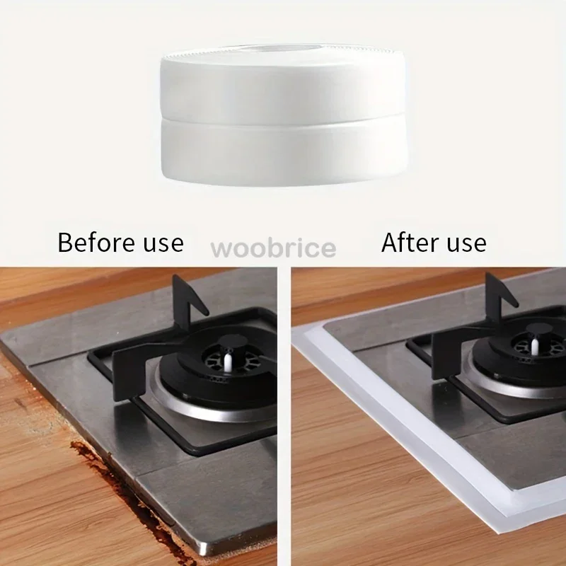 Sealing Tape Bathroom and Kitchen Sealing Tape Waterproof Border Tape Anti-mildew Caulking Sealed Waterproof Isolate Sticker
