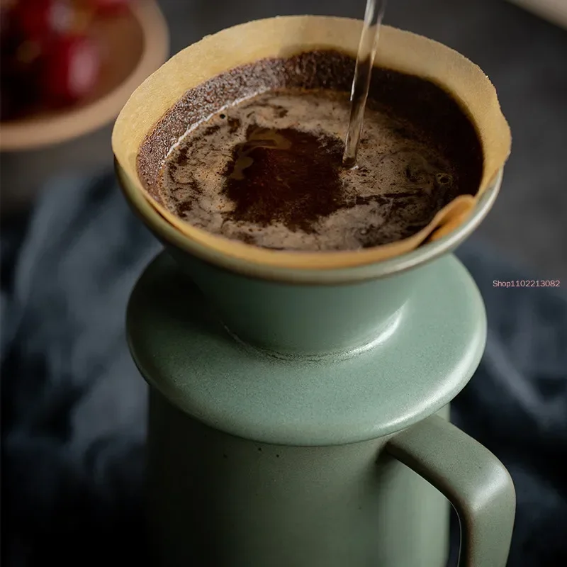

Нордическая кофейная чашка с фильтром ручной стирки, керамическая кофейная чашка капельного типа, коническая кружка с одним отверстием для молока, керамическая простая чайная чашка, посуда для напитков