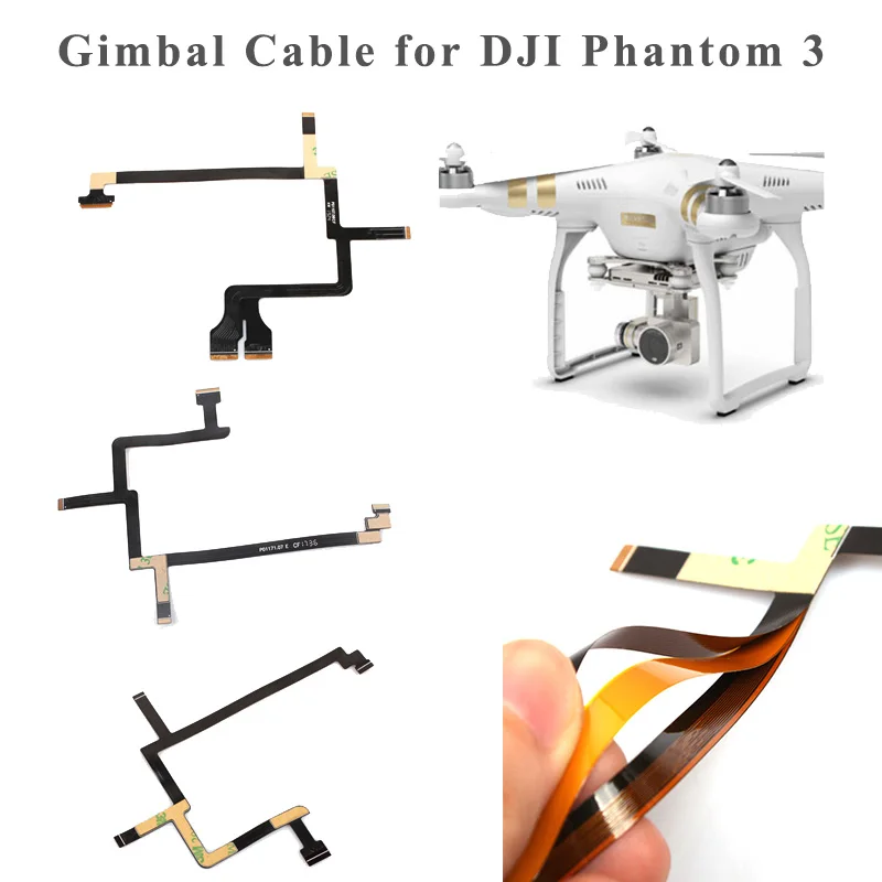 

Гибкий плоский Радиоуправляемый кабель PTZ для DJI Phantom 3 SE, стандартный Adv Pro, запасные запчасти, аксессуары для дрона камеры