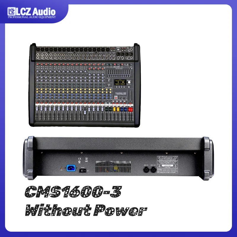 Dynocord Powermate 1600-3 Mixer OLED Screen 16 Channel Mixer Power Amplifier 1200Watt X2 Mixing Console