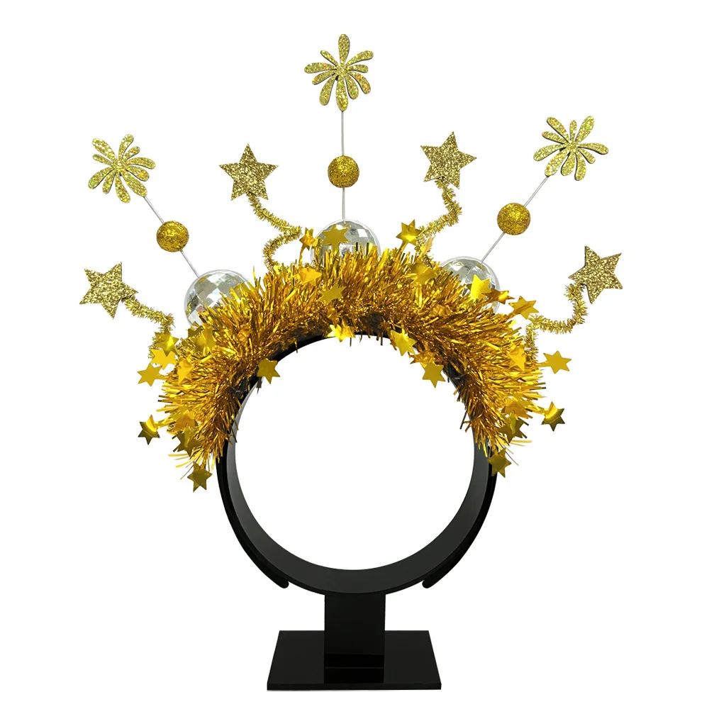 Christmas New Year Fireworks Hair Hand New Year Party Photo Props Headband Holiday Dress Up Props