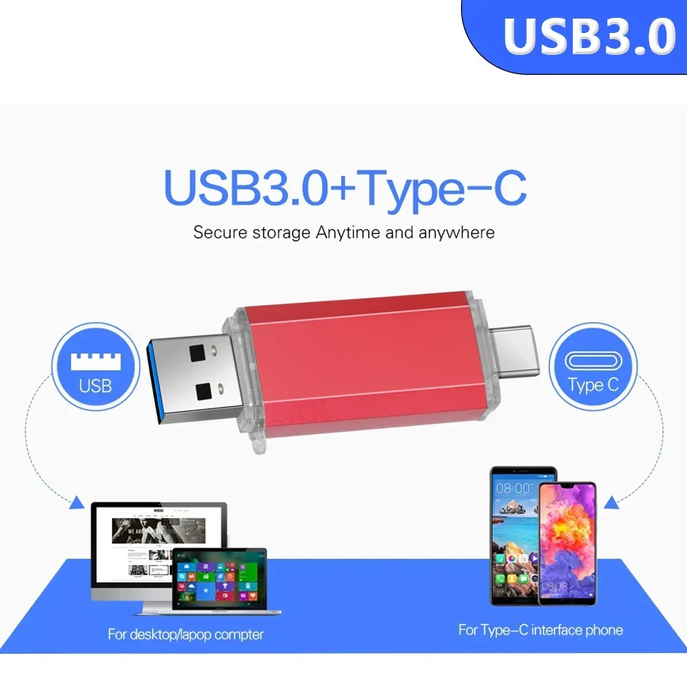 C Ÿ USB 3.0 ÷ ̺ OTG  ̺, Ʈ PC ܺ  ġ ̺, 128GB, 64GB, 32GB, 16GB, 8GB, 4GB