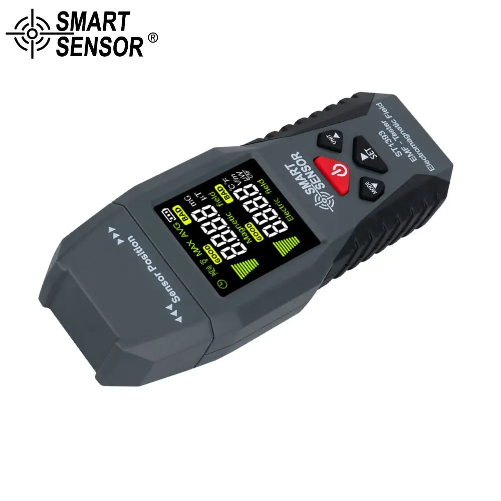 디지털 전자기장 방사선 감지기 컬러 LCD EMF 미터가 장착된 휴대용 미니 자기 전기 강도 EMF 테스터