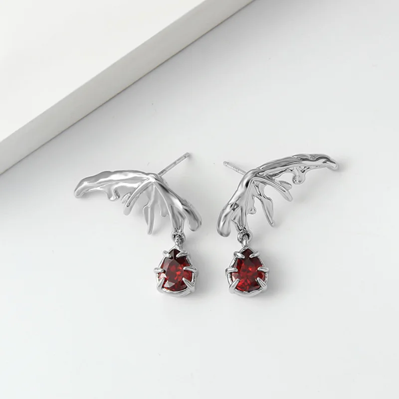 

Оригинальные циркониевые серьги-гвоздики в виде крыла дракона, персонализированные серьги-гвоздики для женщин