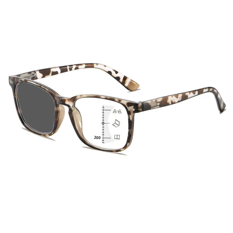 2024 Photochrome multifokale Anti-Blau-Lesebrille, intelligente Fern- und Nah-Dual-Licht-Presbyopie-Brille, optische Brille – Detail 8