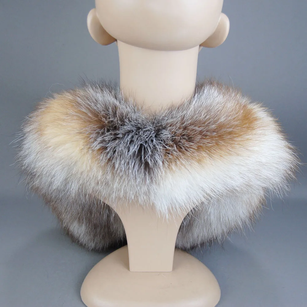 New-Men-Women-Real-Fox-Fur-Scarf-Collar-Scarves-Wraps-Good-Quality-Fur