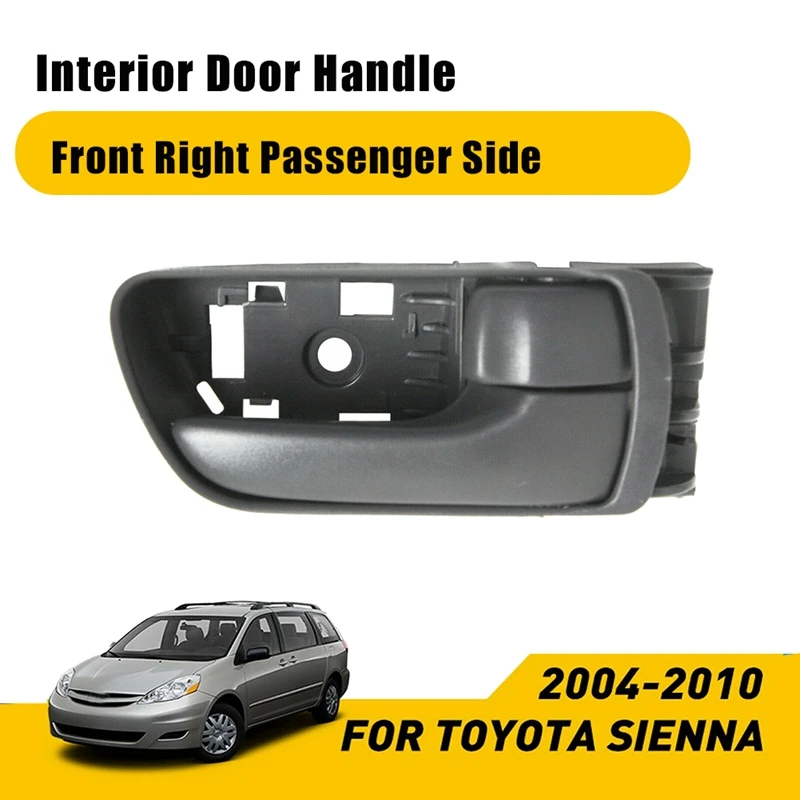 

Для 2004-2010 Toyota Sienna внутренняя дверная ручка передняя правая пассажирская сторона серый 69205-AE010-B1
