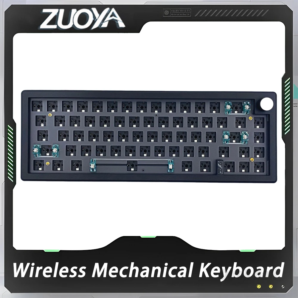 

Механическая клавиатура ZUOYA GMK67, многофункциональная игровая клавиатура с тремя режимами, прокладка, функция горячей замены, RGB, для ПК, геймеров, Mac, Office