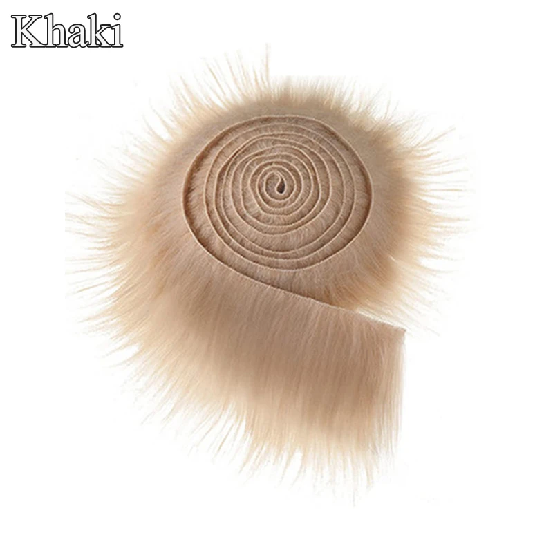 Fur Fabric Long Plush Faux Fur Ribbon Tapes Fluffy Trim Sewing Supplies 1.5m