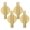 4Pcs Wall-Mounted Flower Tube Wall Metal Vase Decoration Stand Dry Vase Stand for Displaying Flower Decoration,Gold 1