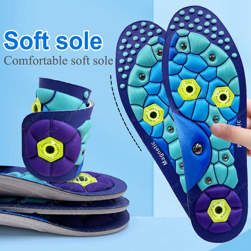 Neue Magnetische Therapie Sport Einlegesohlen Fuß Massage Mit Arch Support Orthopädische Einlegesohle Akupressur Einlegesohle Anti-Müdigkeit Gesundheit Pflege – Detail 5