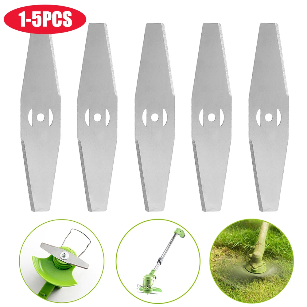 1 5Pcs Metal Grass String Trimmer Head Blade Replacement Saw Blades