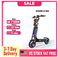 GLEERIDE A7 MAX 13" Off-road Electric Scooter 2*5000W Motors 72V 50Ah Battery