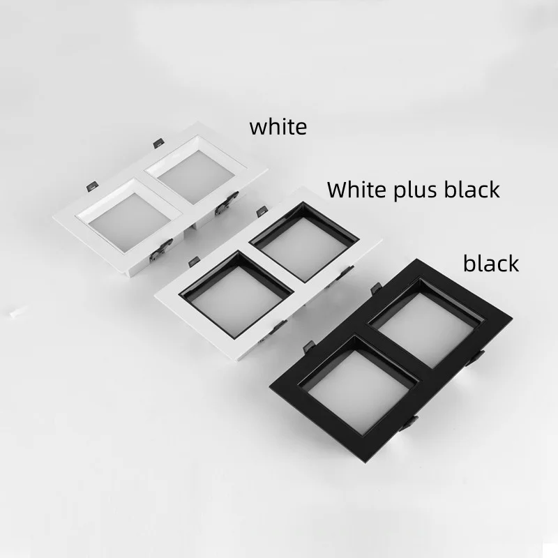 Dimmable Square Deep Anti Glare LED panel recessed LED downlight 9W 12W 15W 18W 24W 36W LED ceiling light AC85-265V