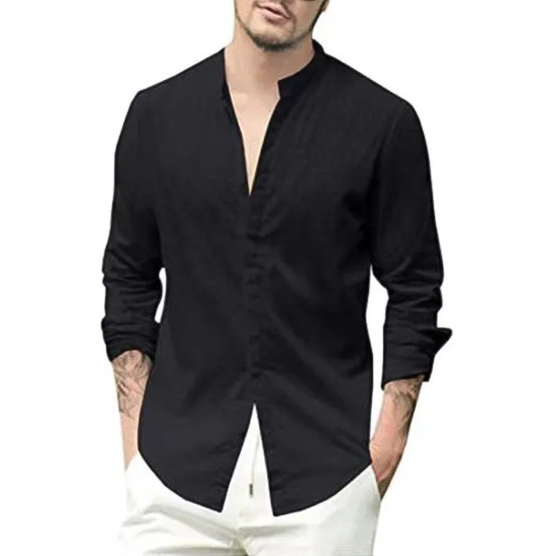 New Summer Single Breasted Cardigan Shirt Fashionable Men's Business Travel Lightweight And High Quality Loose Breathable Shirt