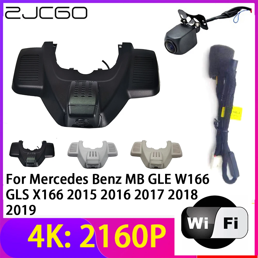 

Видеорегистратор ZJCGO 4K 2160P, 2 объектива, Wi-Fi, ночное видение, для Mercedes Benz MB GLE W166 GLS X166 2015 ~ 2019