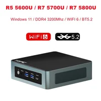 SZBOX R5 5600U/R7 5700U/R7 5800U MINI PC Windows 11 Pro DDR4 3200mhz M.2 NVMe SSD Wifi6 BT5.2 4K HD Desktop Gaming Computer 1