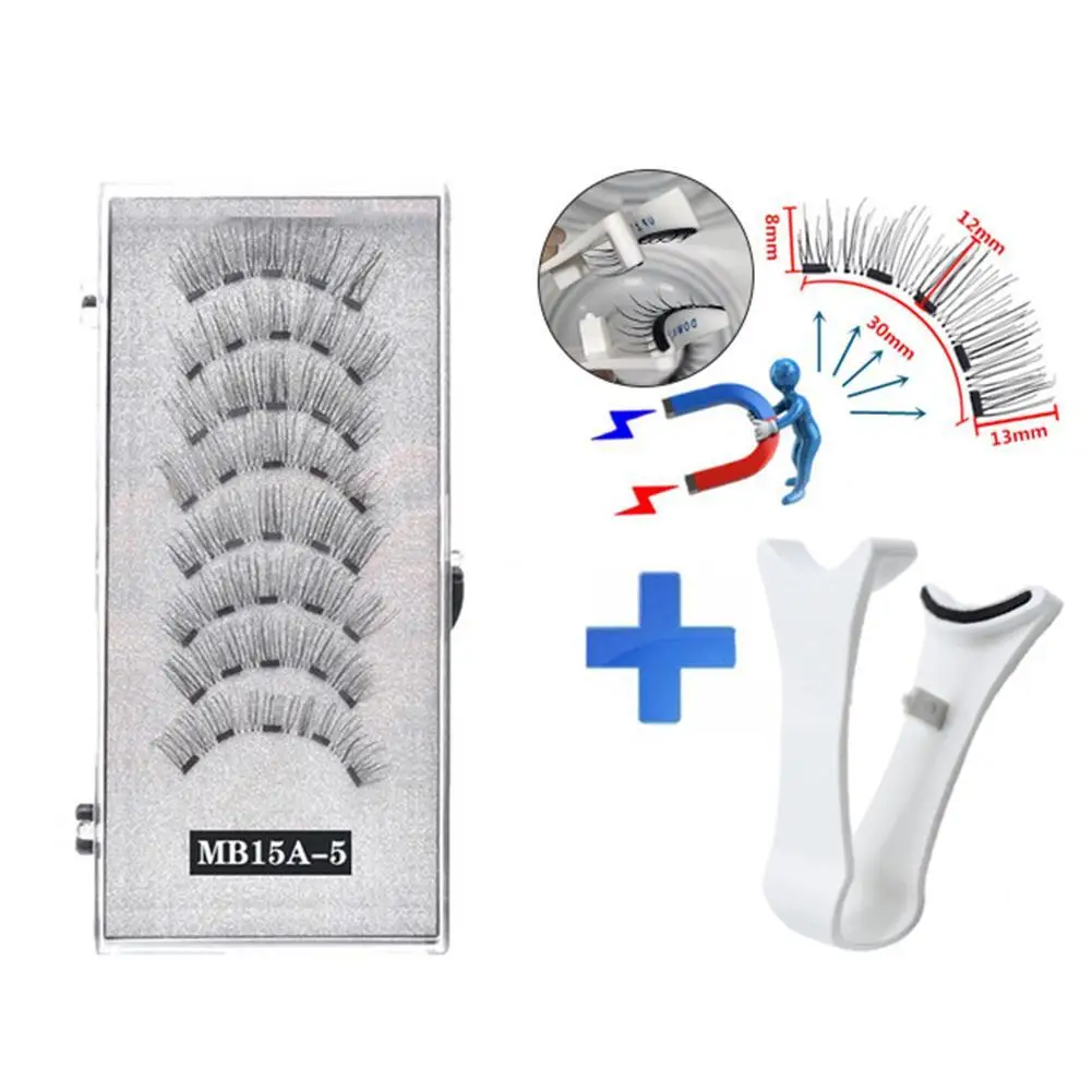 3D Natural Handmade Drop False Support Eyelashes Magnetic Reusable H8Y7