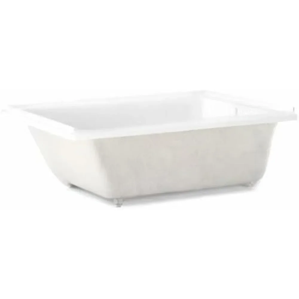 Niche Bathtub, 60 "x 32", Glossy White Right Drainage Outlet Glass Fiber Reinforced Acrylic: Designed for Durability 5