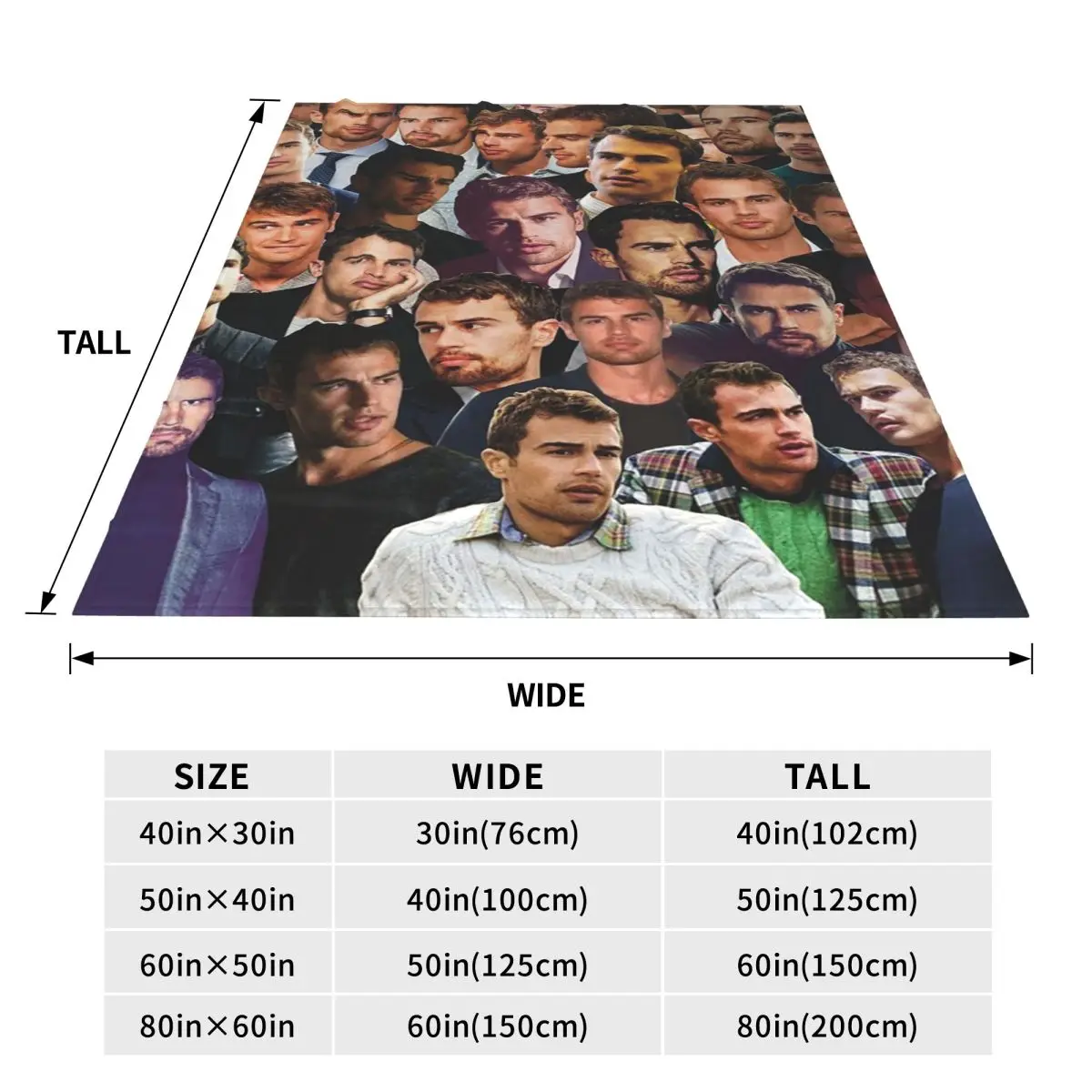 Theo James Photo Collage Blanket Fleece Warm Sofa Throw Blankets For Couch Bedding Travel Throws Bedspread Quilt 3