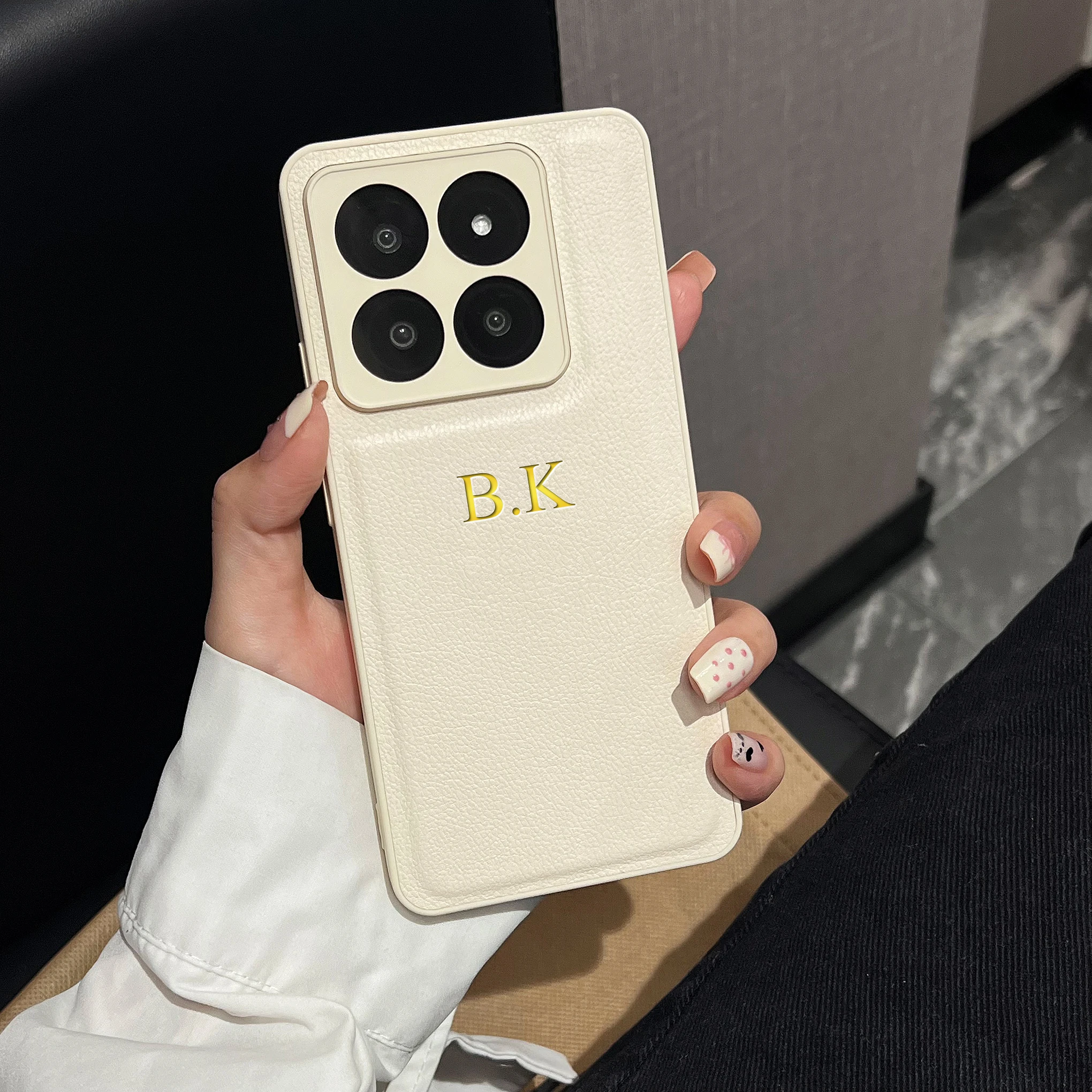 Custom Name Gold Letter Phone Case for Xiaomi Poco X7