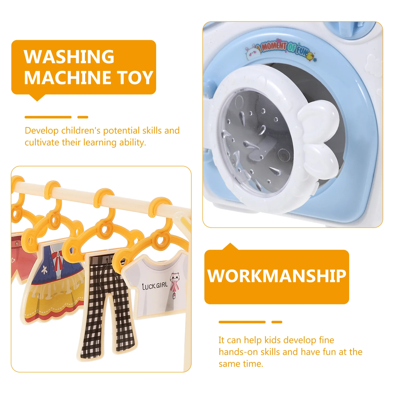 Mini Washing Machine Toys Home Appliance Kid Educational Household Plastic Role-play Abs Roller Simulation Child Kids Plaything 5