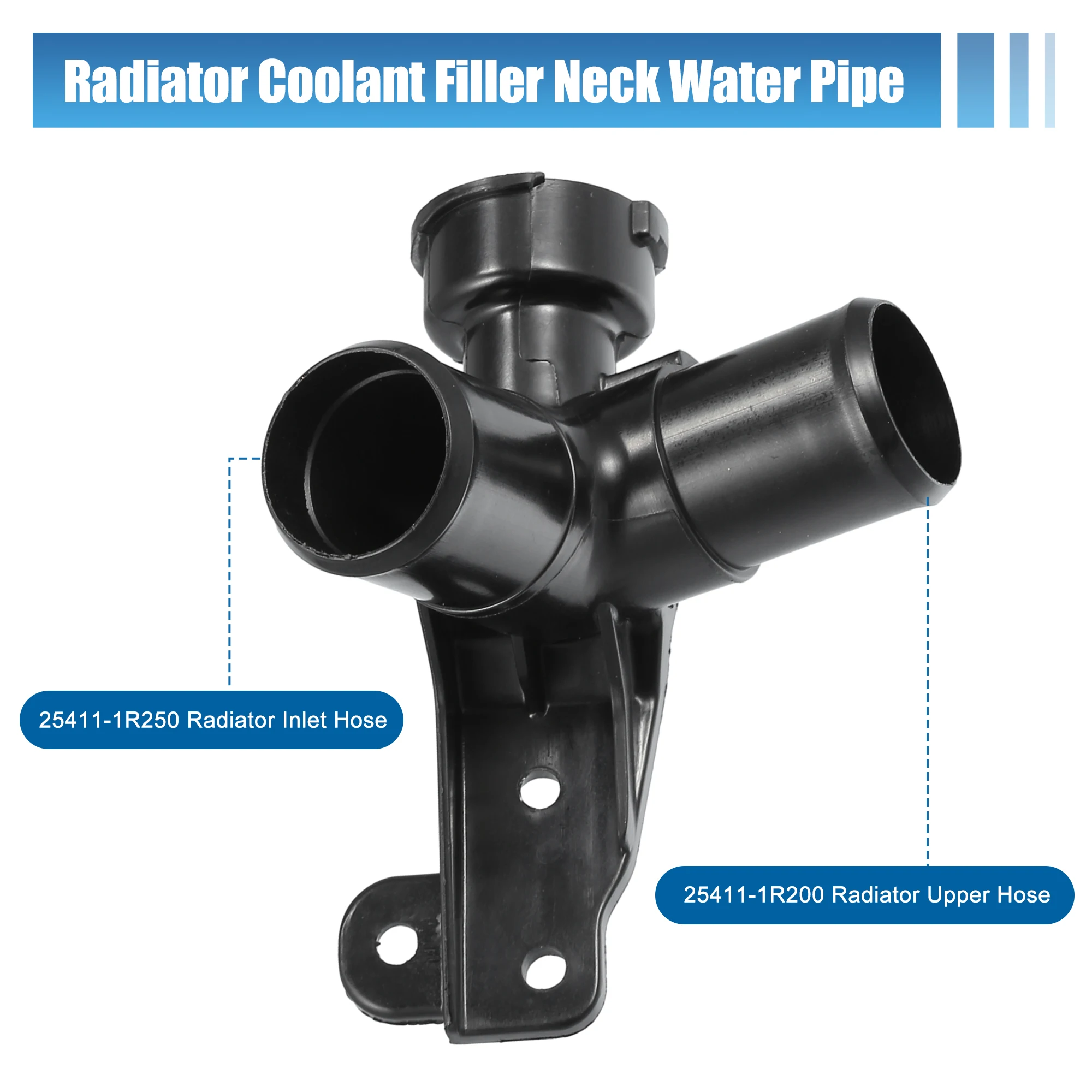 X Autohaux Car Engine Radiator Coolant Filler Neck 253291R200/253301R000 for Hyundai Veloster Base Accent GLS 1.6L L4 2012-