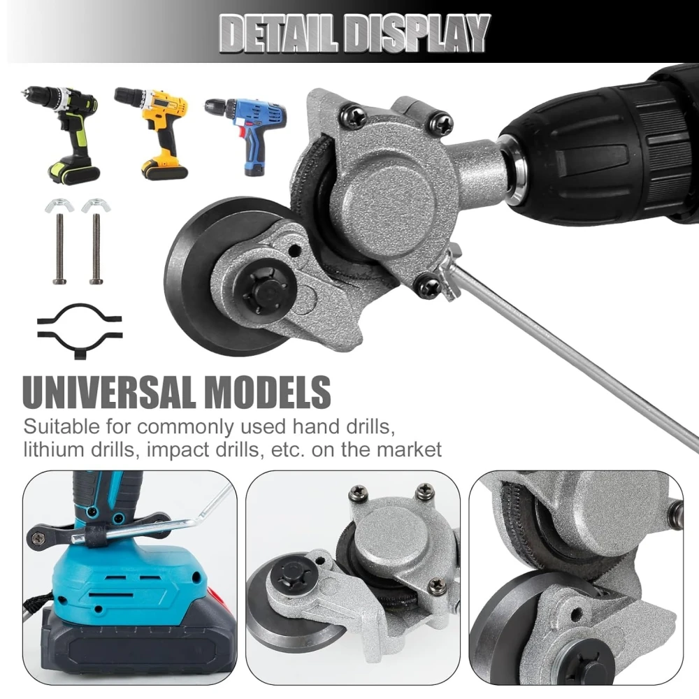 Handheld electric drill converted to sheet metal cutter Handheld electric drill converted  metal sheet cutting cutter 3