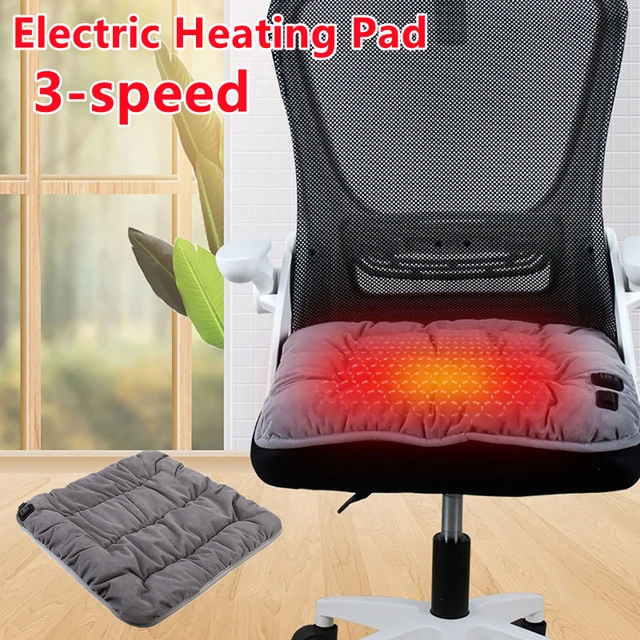 220V Heated Seat Cushion Plug-in Washable Heating Cushion Office Separate  Temperature Control Backrest Pillow Seat Heating Pad